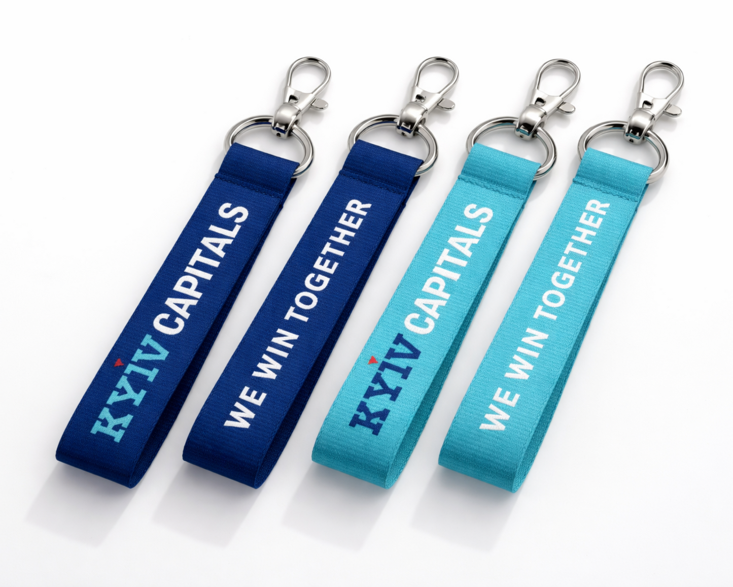 Kyiv Capitals Keychain with Carabiner. Navy - We Win Together