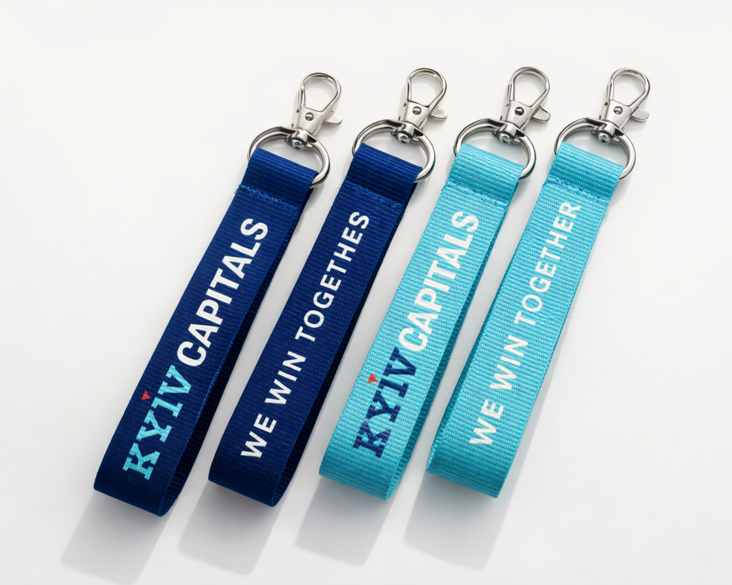 Kyiv Capitals Keychain with Carabiner. Sky Blue - We Win Together
