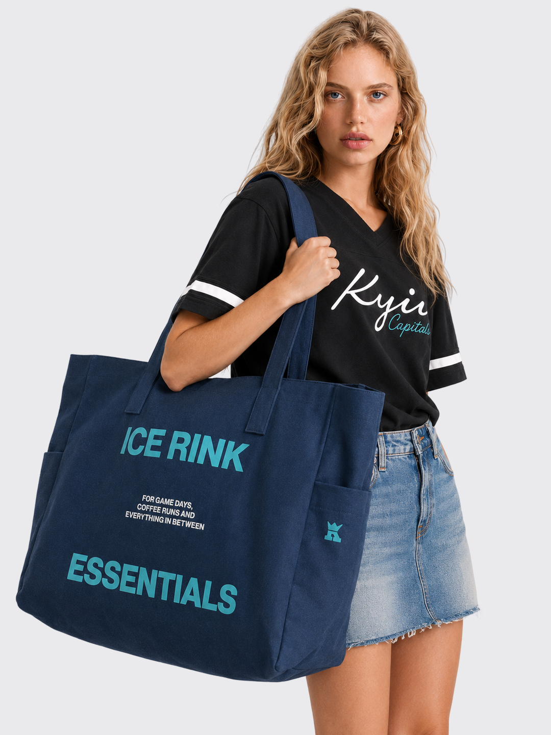 Navy Shopper Bag
