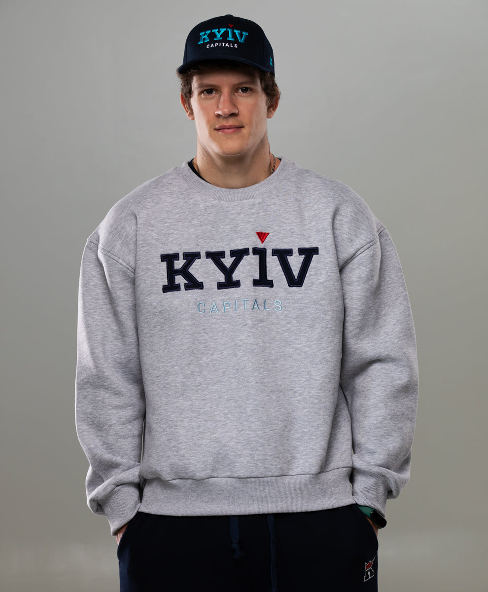 Kyiv Capitals Varsity Grey Crewneck Sweatshirt