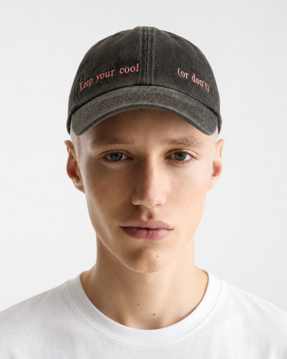 Dark Grey Cap "Keep your cool"