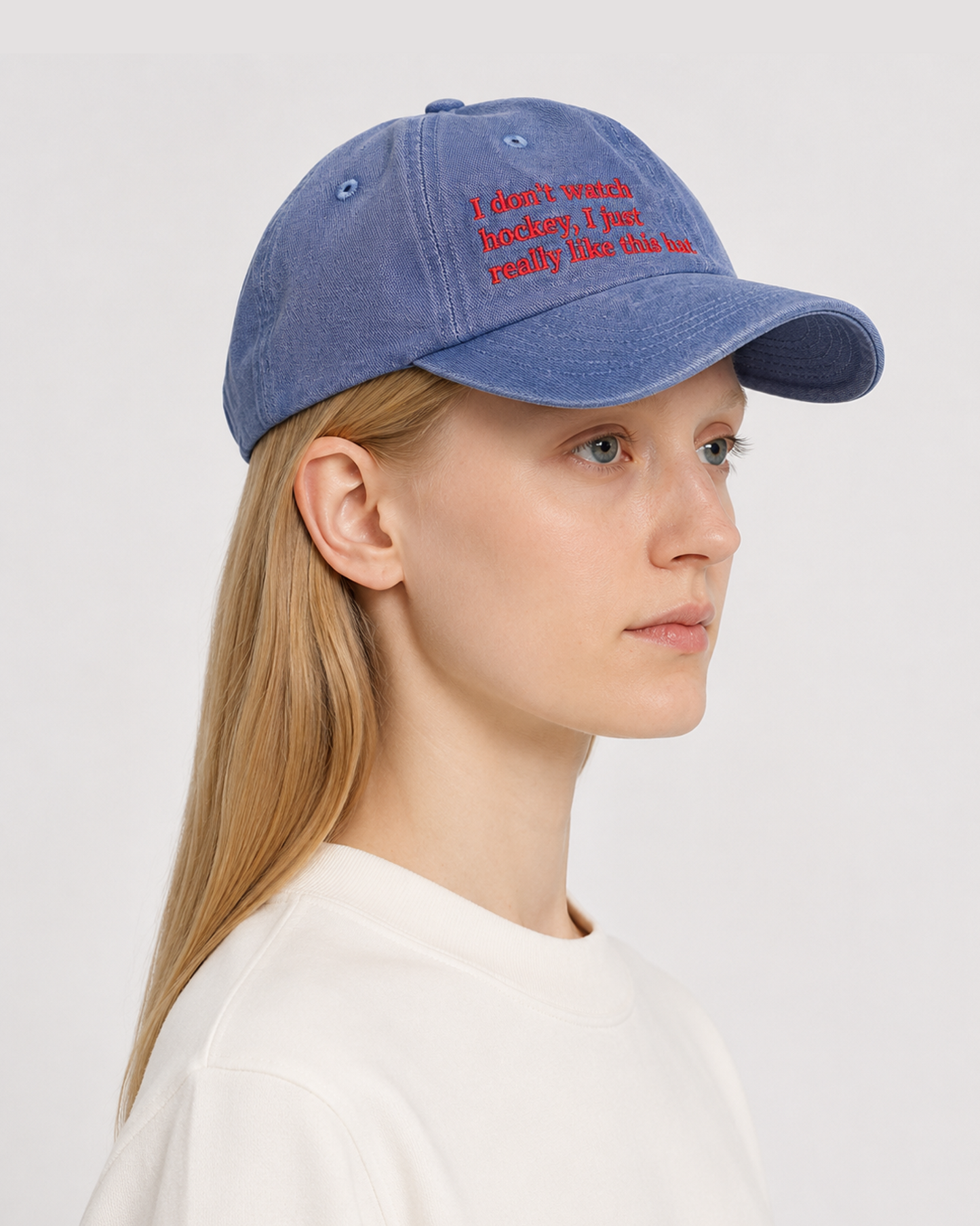 Blue Cap "I don't watch hockey"