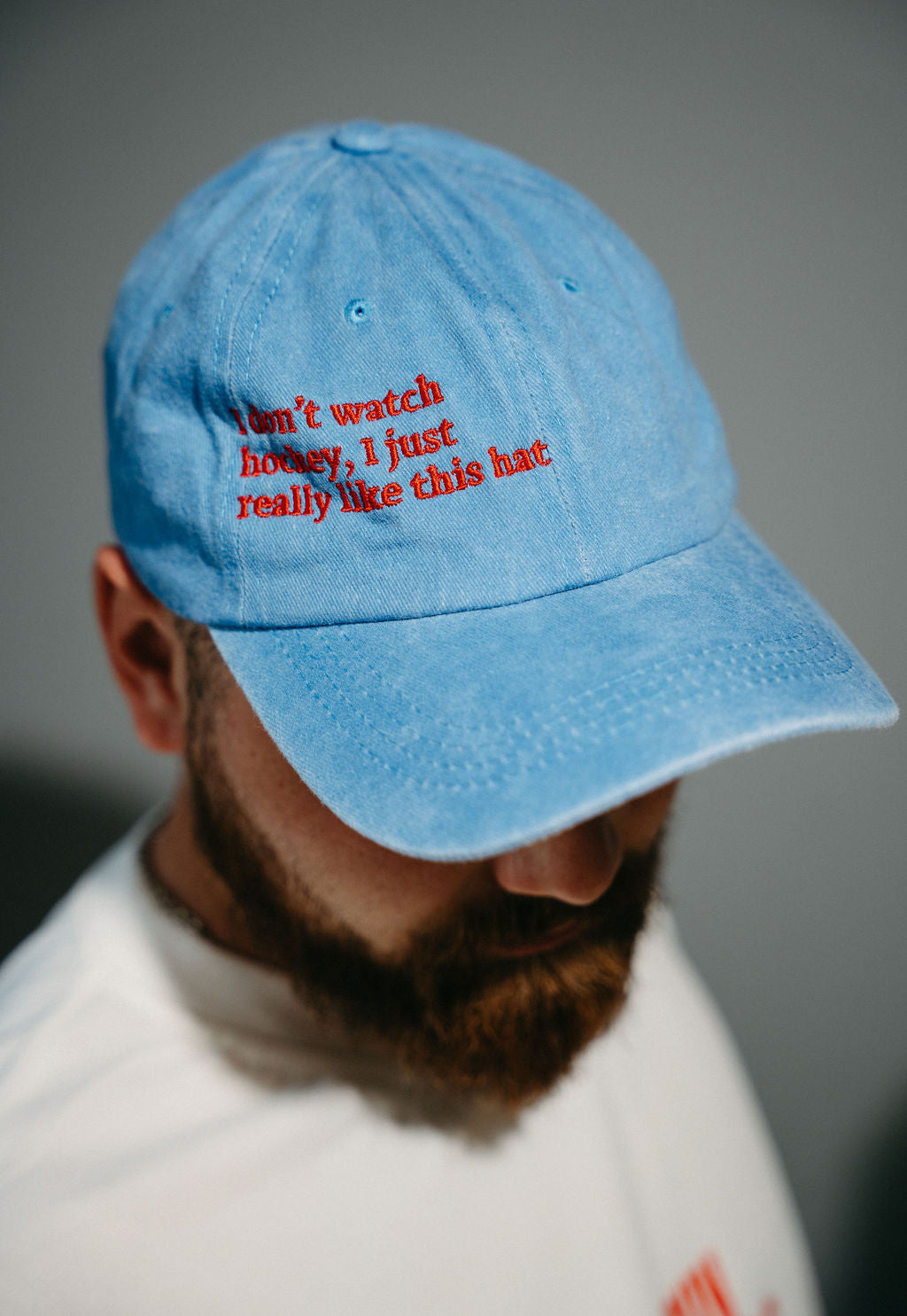 Blue Cap "I don't watch hockey"