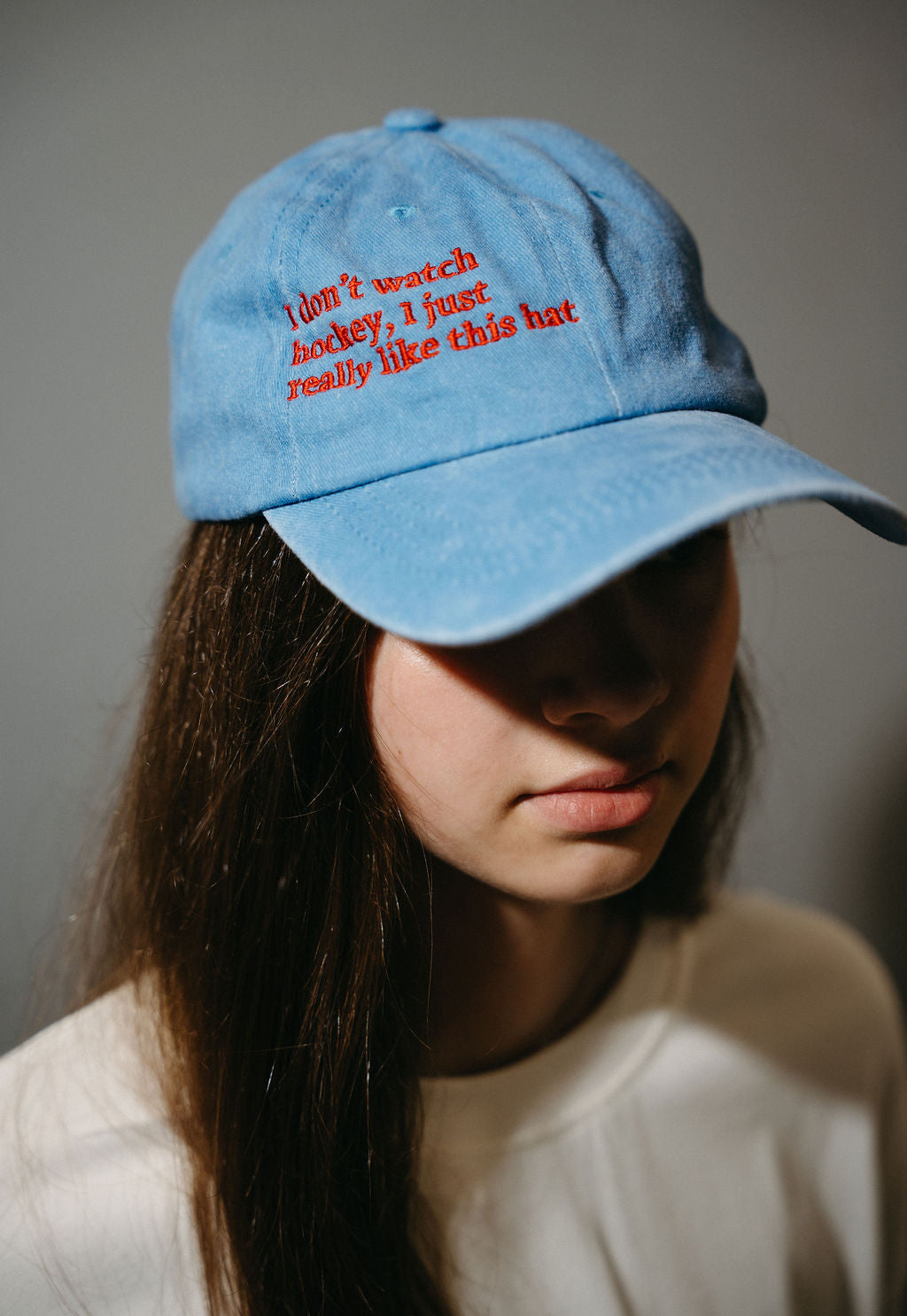 Blue Cap "I don't watch hockey"