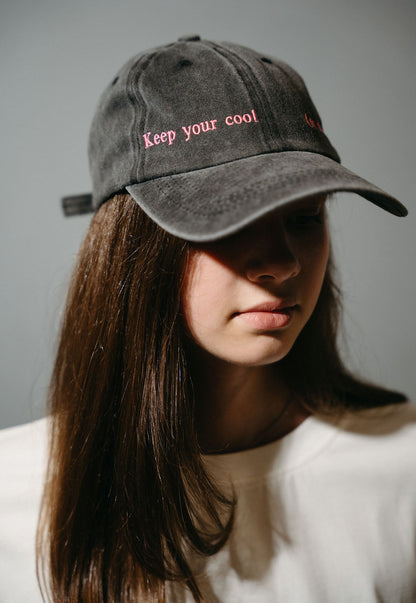 Dark Grey Cap "Keep your cool"