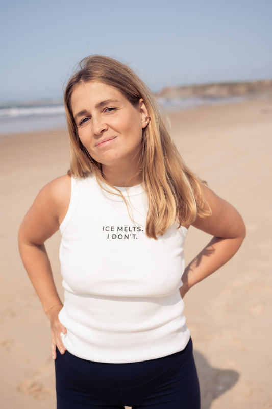 Білий топ “Ice melts. I don’t”