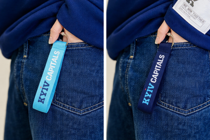 Kyiv Capitals Keychain with Carabiner. Sky Blue