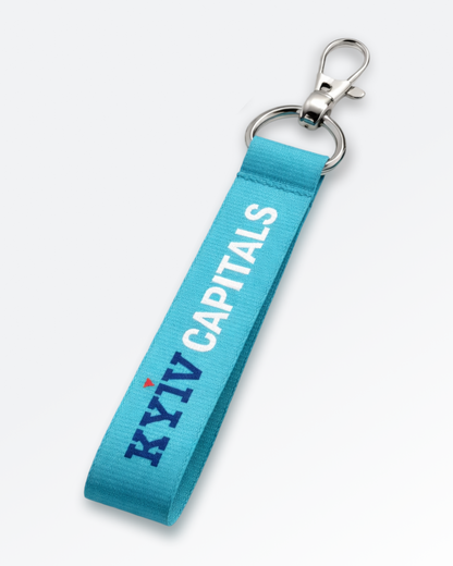 Kyiv Capitals Keychain with Carabiner. Sky Blue