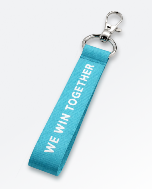 Kyiv Capitals Keychain with Carabiner. Sky Blue - We Win Together